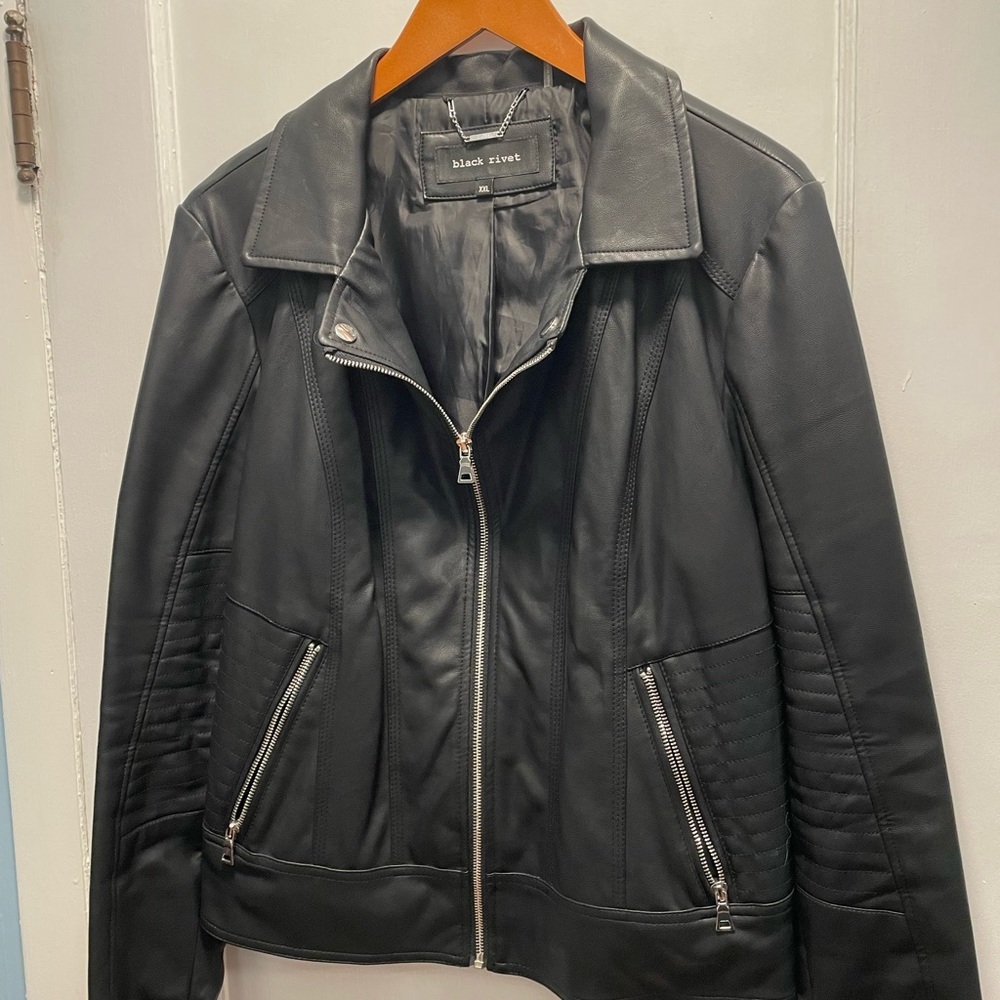 Black Rivet Moto Jacket